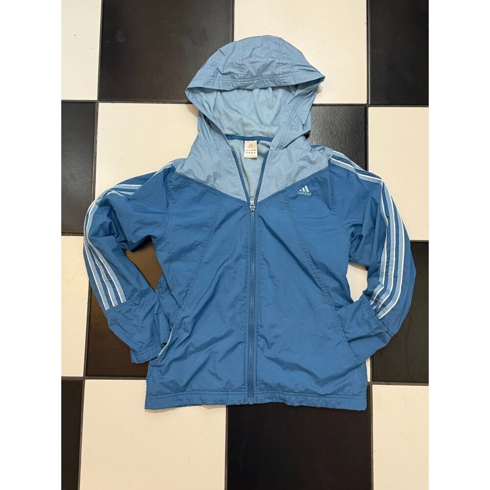 Vintage ADIDAS WINDBREAKER JACKET Youth Kids L Nylon Track Warmup